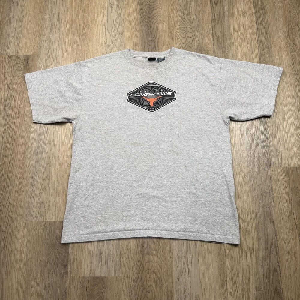 Vintage Texas Longhorns Shirt Mens XL Gray NCAA Football Graphic Starter 2000s